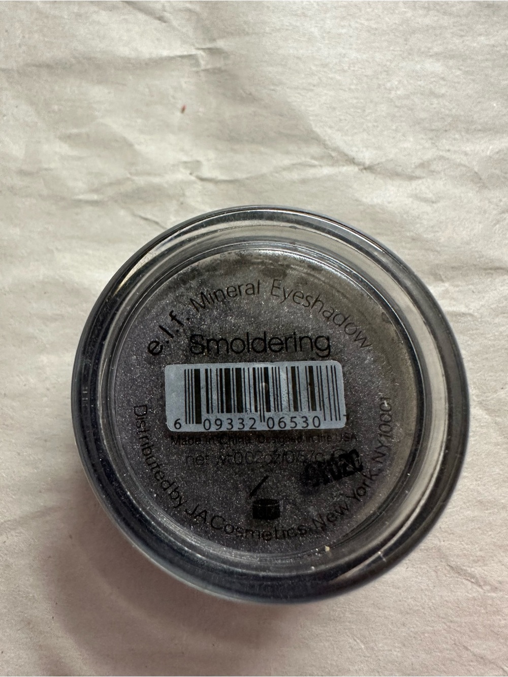 NEW e.l.f. Mineral Eyeshadow in Smoldering (Grayish/Black Metallic Shimmer)